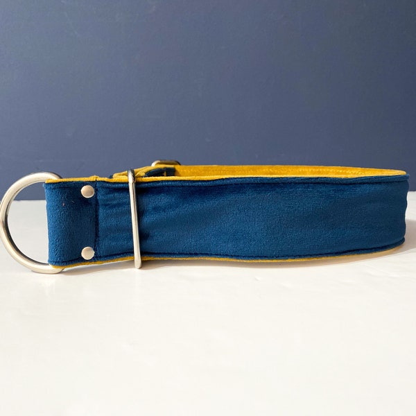 Velvet Moonlight Martingale collar, Dog collar,Sighthound collar, Galgo collar, Greyhound collar, Saluki collar, dog collars