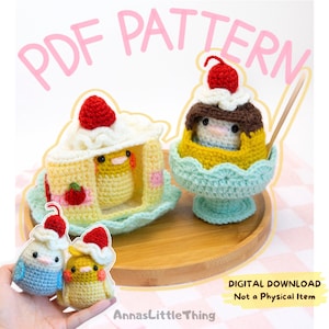 Amigurumi 2-in-1 Häkelanleitung (PDF) – Kawaii Hungry Birds, Anleitung zum Selbermachen von Plüschtieren, DIY-Anleitung, digitaler Download, Geschenkidee