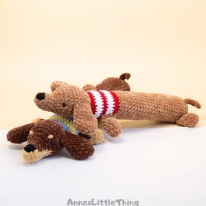 Dachshund Crochet PDF Pattern – Keyboard Wrist Rest & Amigurumi Plushie 2-in-1, Sausage Dog Desk Accessory, Handmade Plush, Cute Gift Idea image 4