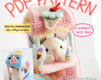 Amigurumi Crochet Pattern PDF – Hamster's Ice Cream Shop, Cute Plush Tutorial, Kawaii DIY Stuffed Animal, Instant Digital Download