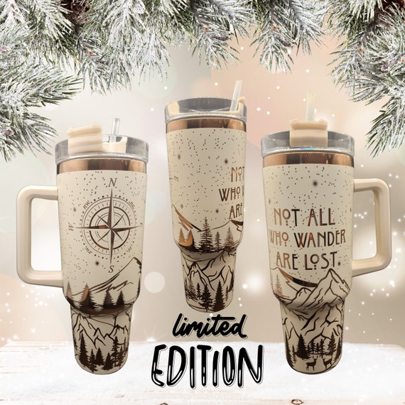 Engraved Cream & Copper 40oz Stanley Dupe Custom Insulated 