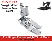Singer Featherweight 221 Straight Stitch Presser Foot 45321 Fits Featherweight More See Description
