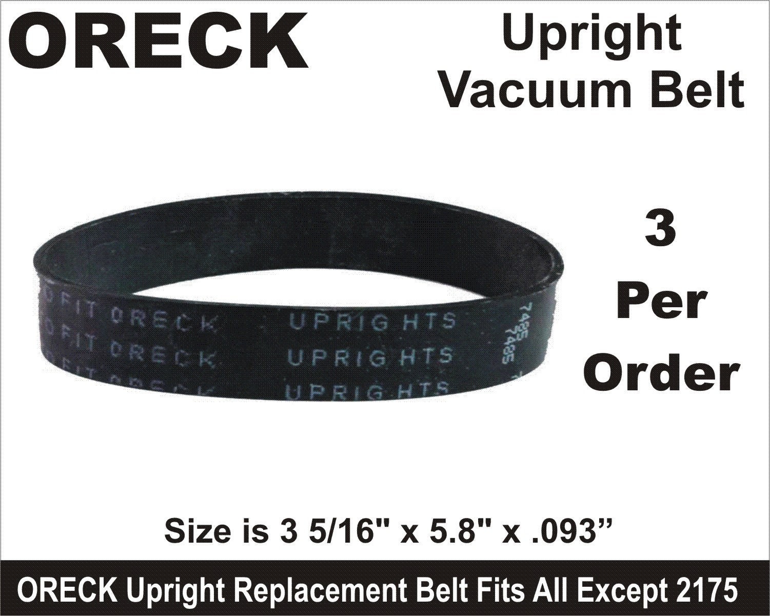 Oreck Replacement Upright Vacuum Belt 00300604 Fits Oreck XL Upright