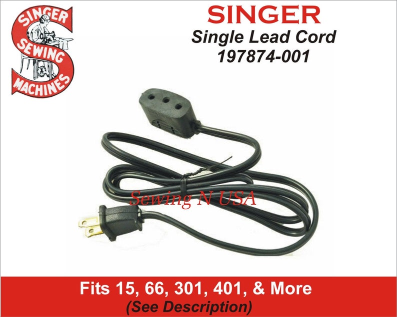 Singer Power Cord 197874001 122 Fits 301 15 Class 401 403 Etsy