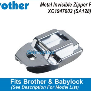 Brother Invisible Zipper Foot SA128 Fits Models In Description