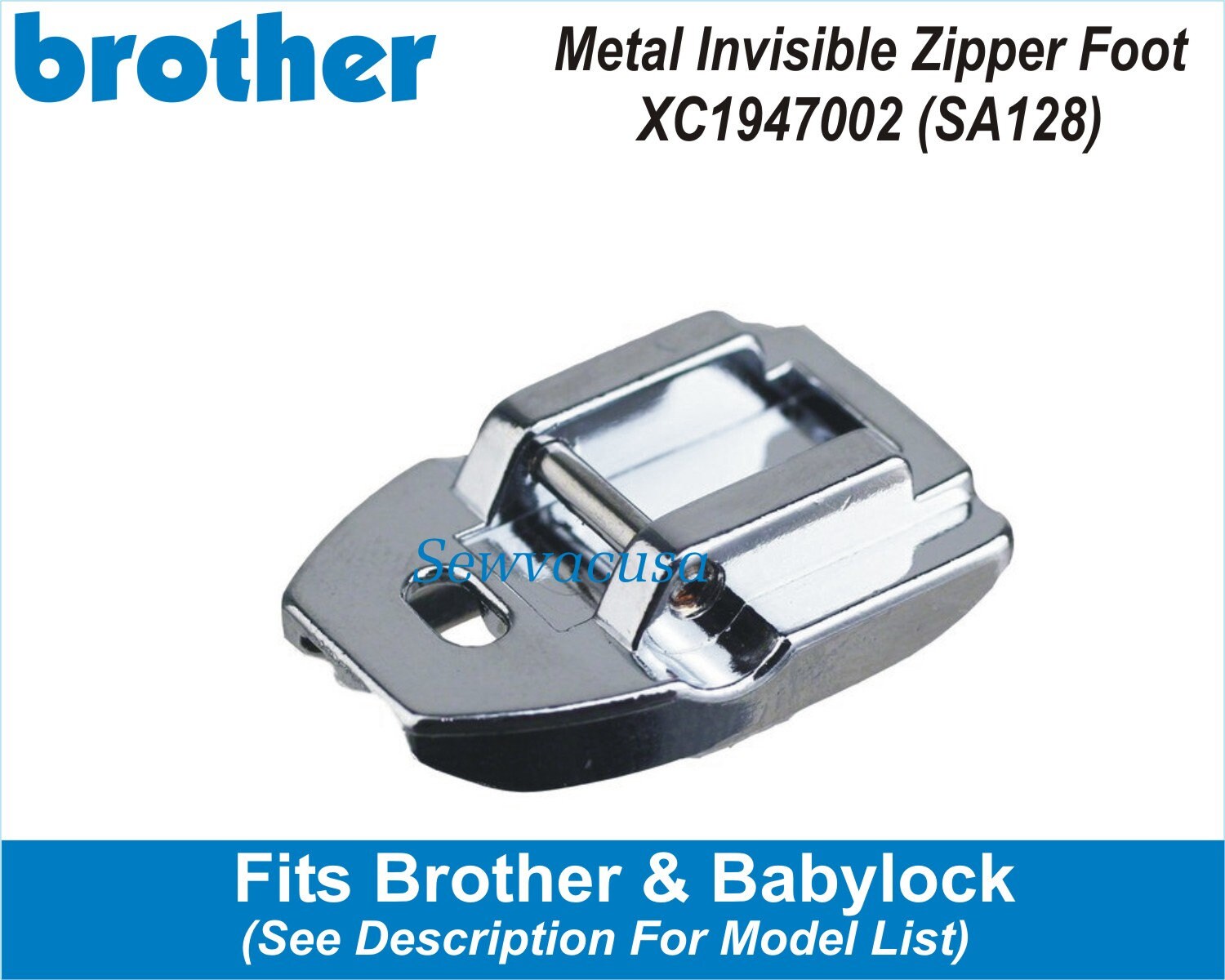 Brother Invisible Zipper Foot SA128 Fits Models in Description Etsy
