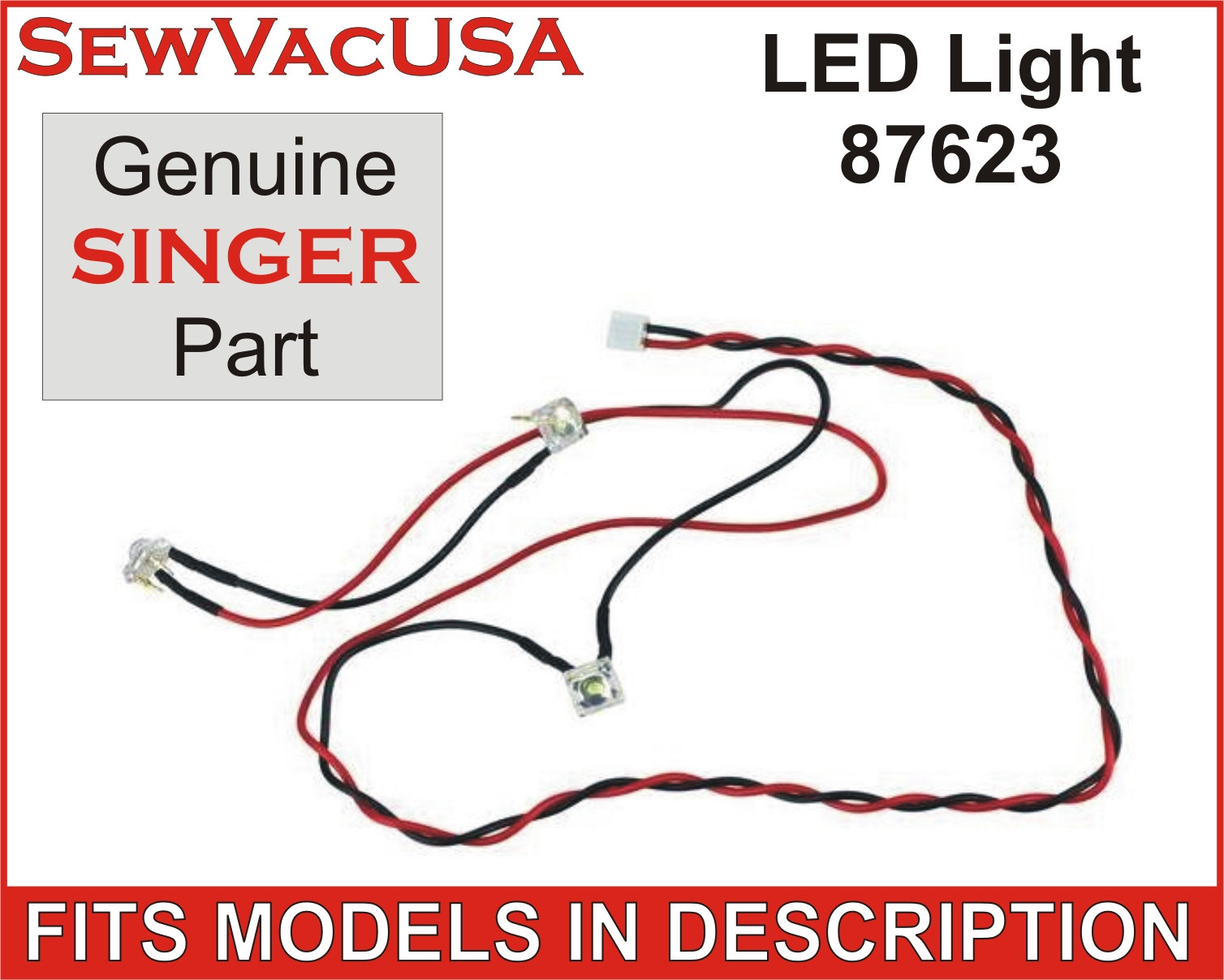Genuine Singer LED Light Assembly 087623 Fits Singer Models in ...