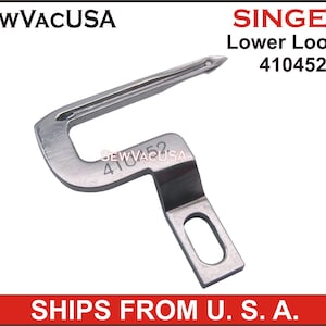 May include: Silver Singer Lower Looper part number 410452 for sewing machines.