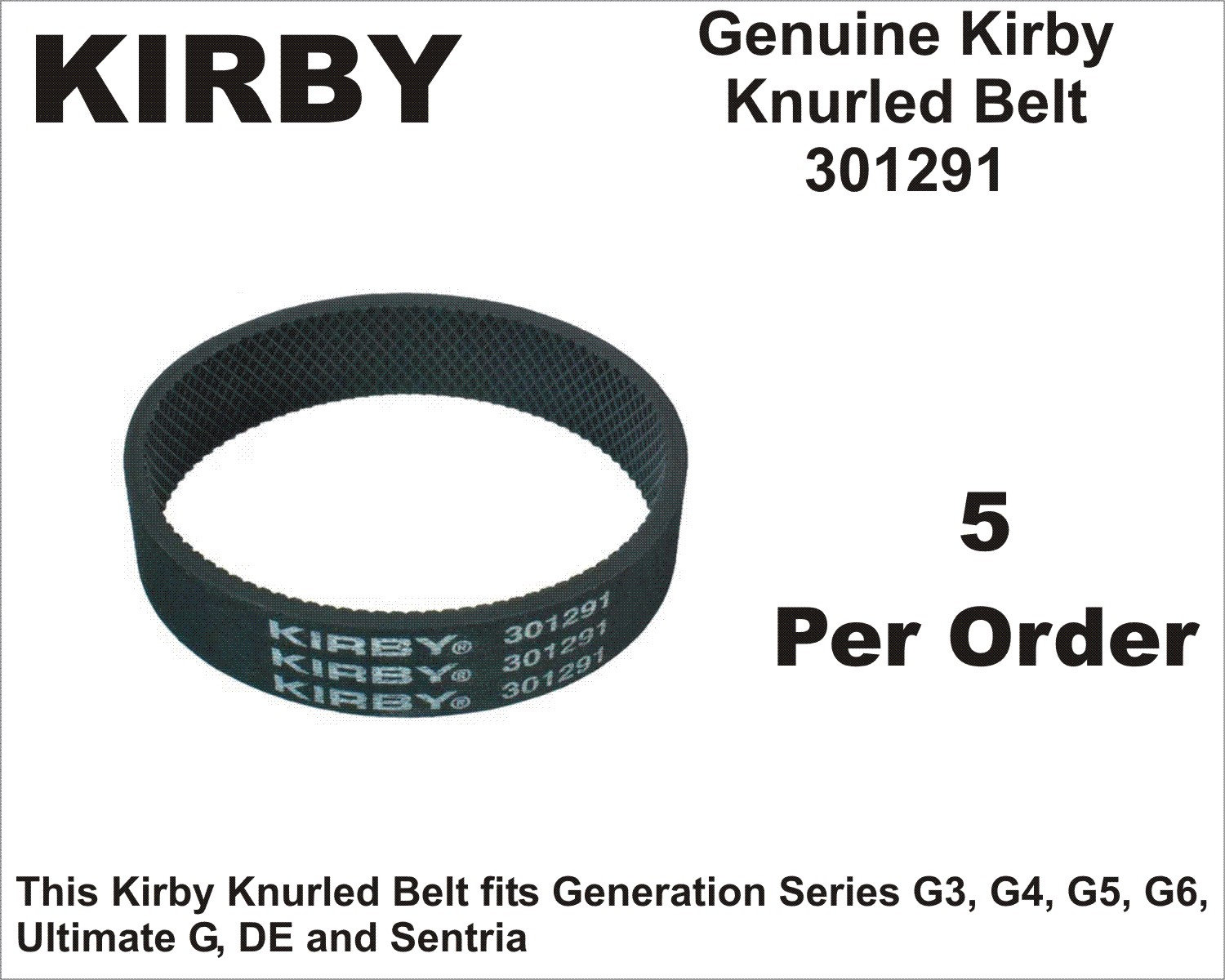 10 Kirby Genuine  Belts  Upright Vacuum Cleaner Knurled 