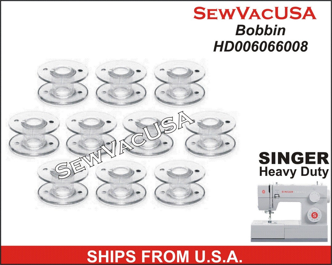 Singer Compatible Bobbins Fits All Heavy Duty Models 4411, 4423, 4432