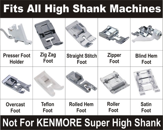 Blind Stitch Hem Foot For Sewing Machines - Silver Snap-On Presser Foot For Invisible Hems