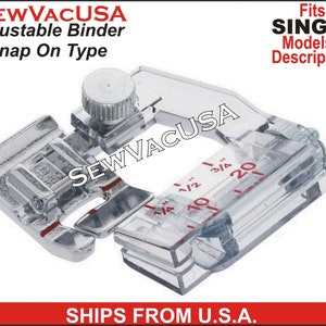 Singer Compatible Bias Tape Binding Foot 6290 Fits All Machines With Snap-O-Matic Shank See Description For Model List