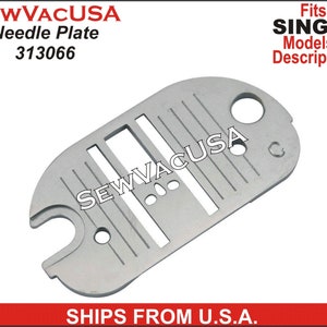 SINGER Compatible Straight Stitch Needle Plate 313066 Fits 4000, 6000, 9000 Class & More See description For Model List
