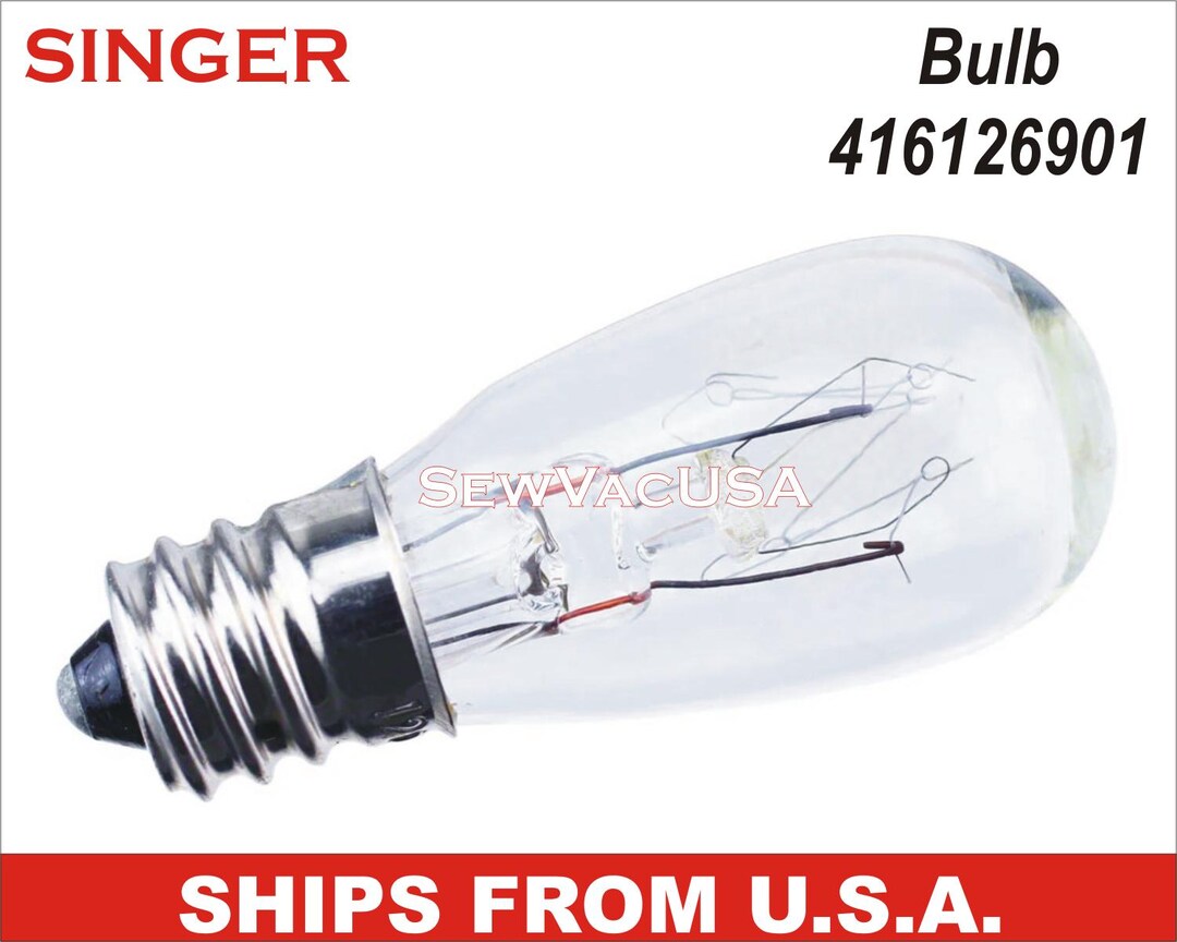 SINGER Light Bulb 416126901 Fits SINGER Models in Description - Etsy