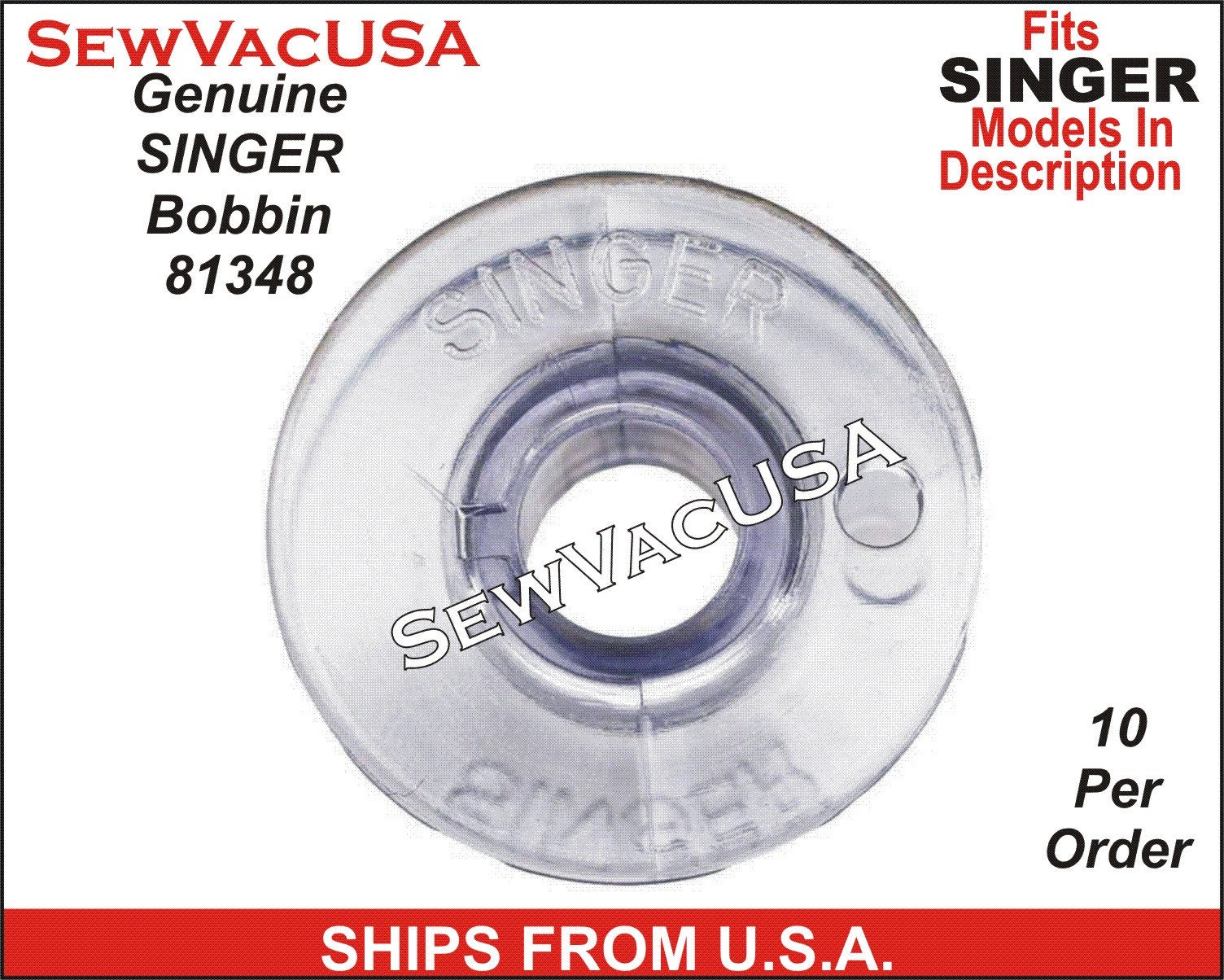 Genuine SINGER Class 15 Plastic Bobbin 81348 Fits All Machines Using 15  Class Bobbins See Description for Models 