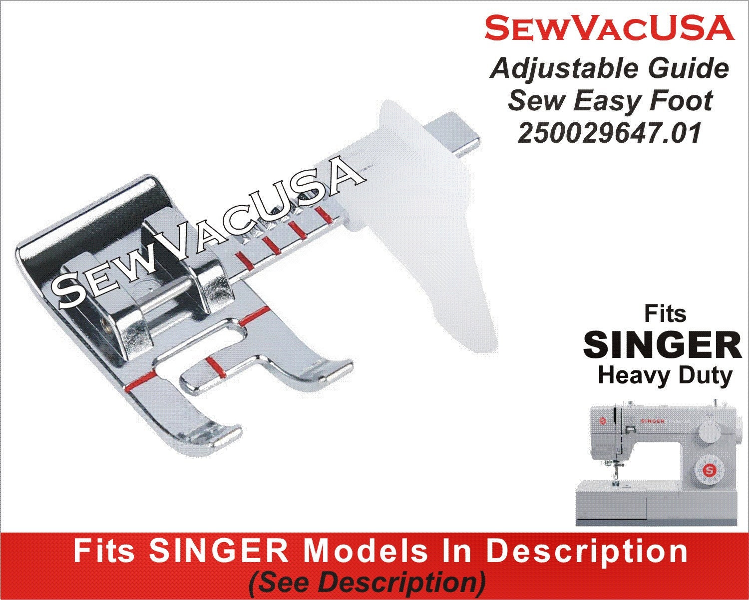 Straight Stitch Presser Foot For SINGER Heavy Duty Model 4423 