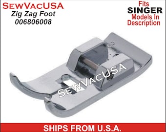 Singer Compatible Zig Zag Presser Foot 006806008 Fits All New Style Machines With Snap On Feet