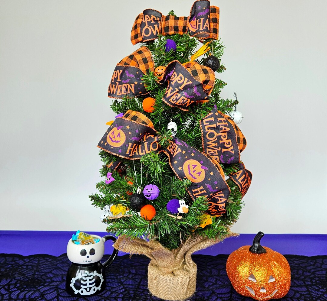 Halloween Tree Halloween Tabletop Tree Halloween Decor Etsy