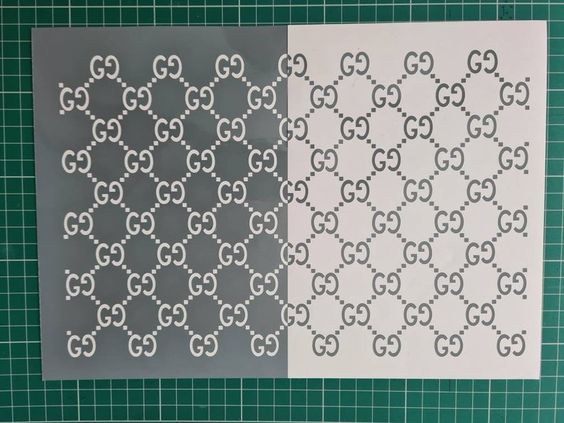 2 x Gucci vinyl stencils 2 A4 sheets Etsy