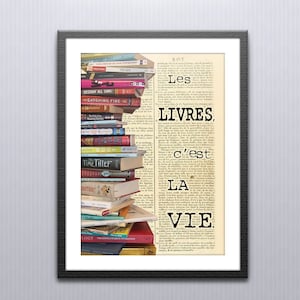 Poster "I libri sono vita" - Regalo letterario - Regalo per lettori - Cancelleria - Lettura - Libri
