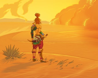 Impression du désert gerudo le souffle de la nature fanart