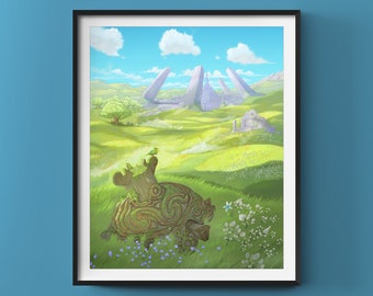 Hyrule Field Art Print: Breath of the Wild Fanart