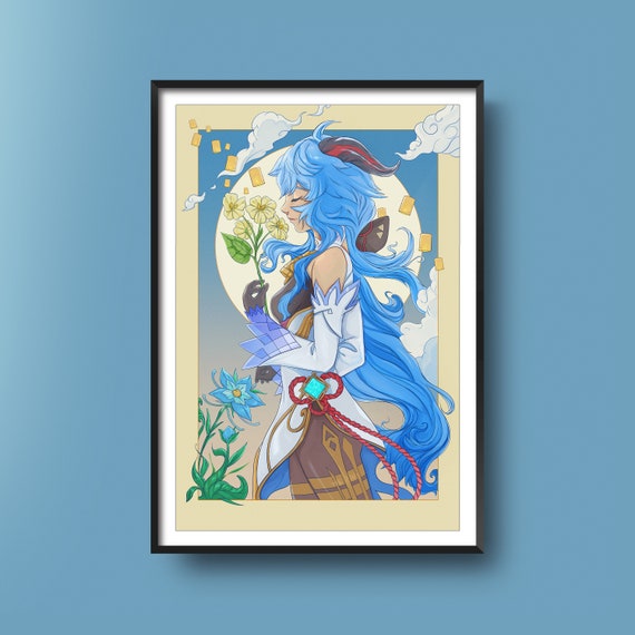 GANYU, GENSHIN IMPACT Original Fanart, Gaming Anime Art, Gamer Gift
