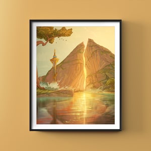 DUELING PEAKS Artwork Print, The Legend of Zelda, Breath of the Wild Fanart