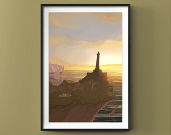 MAJULA, Dark Souls 2 Original Fanart, Fine Art Gaming Print, Gamer Gift
