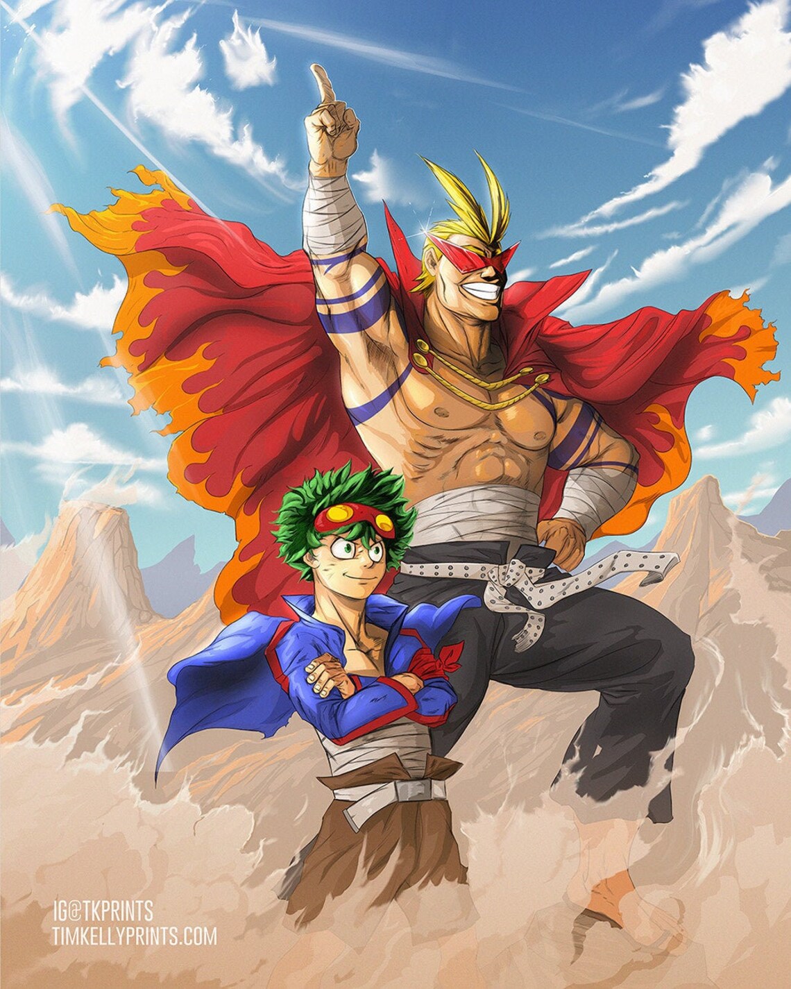 GURREN LAGANN My Hero Academia Crossover Anime Fanart Etsy