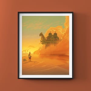 GERUDO DESERT, Vah Naboris Print, The Legend of Zelda, Breath of the Wild Fanart, Totk, Botw, Zelda Artwork