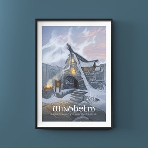 WINDHELM, SKYRIM Original Fanart, Gaming Fan Art, Gamer Gift