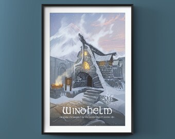 WINDHELM, SKYRIM Original Fanart, Gaming Fan Art, Gamer Gift