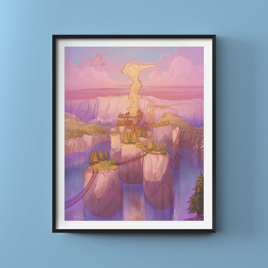 Rito Village Art Print: Legend of Zelda, Breath of the Wild Fanart