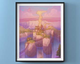 Rito Village Art Print: Legend of Zelda, Breath of the Wild Fanart
