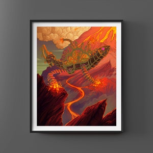 DEATH MOUNTAIN Artwork Print, The Legend of Zelda, Breath of the Wild Fanart, Totk, Botw, Zelda Artwork