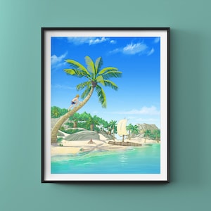 EVENTIDE ISLAND Artwork Print, The Legend of Zelda, Breath of the Wild Fanart, Zelda Art Print, Zelda Fan Gift, Totk, Botw Art