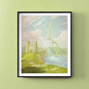 Lámina artística del lago Hylia: Fanart de Breath of the Wild
