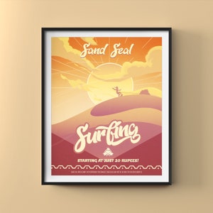 SAND SEAL SURFING Artwork Print, The Legend of Zelda, Breath of the Wild Fanart, Totk, Botw, Zelda Artwork