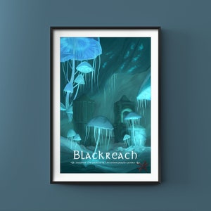 BLACKREACH, SKYRIM Original Fanart, Gaming Fan Art, Gamer Gift