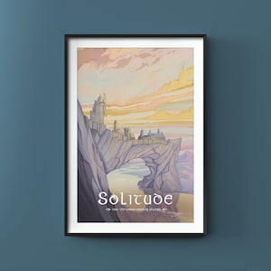 SOLITUDE, SKYRIM Original Fanart, Gaming Fan Art, Gamer Gift