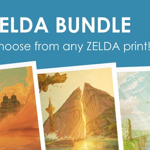 POSTER BUNDLE - Save on Zelda prints! Gaming Prints, Zelda Art, Gaming Decor