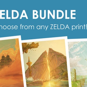 Poster Bundle- Save on Zelda prints! Gaming Prints, Zelda Art, Gaming Decor, TOTK, BOTW