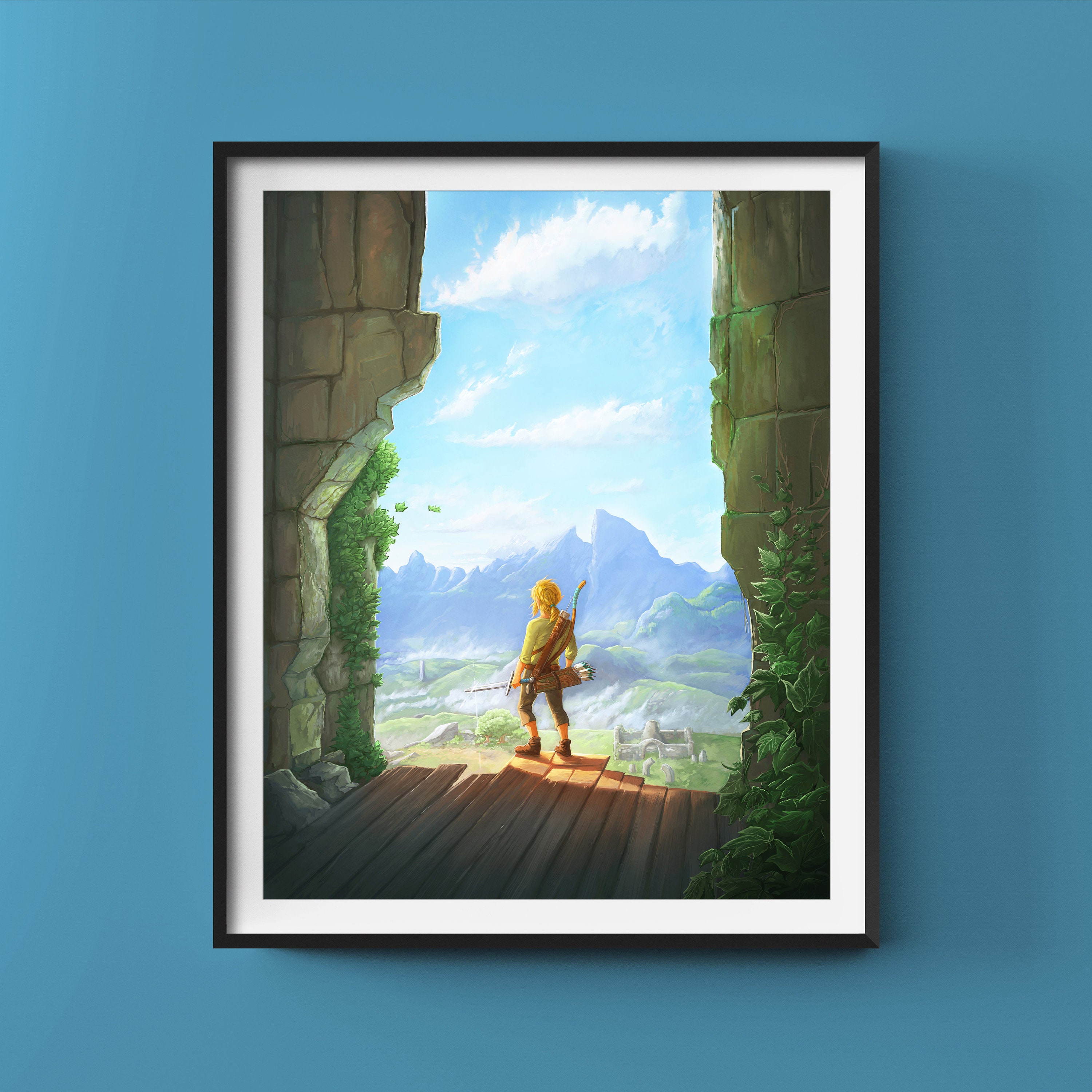 The Legend of Zelda: Tears of the Kingdom Link Ultra Hand 11-in x 17-in  Framed Wall Poster