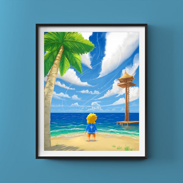 WIND WAKER Artwork Print, The Legend of Zelda, Wind Waker Fanart, Zelda Gift, Zelda Fanart Gift, Classy Gaming Print