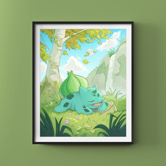 bulbasaur painting!! first gouache painting in over a year lol - #arti