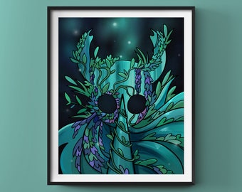Hollow Knight Greenpath Art Print: Minimalist Gaming Fanart
