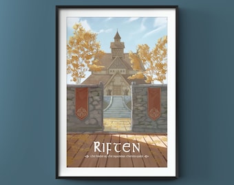 RIFTEN, SKYRIM Original Fanart, Gaming Fan Art, Gamer Gift