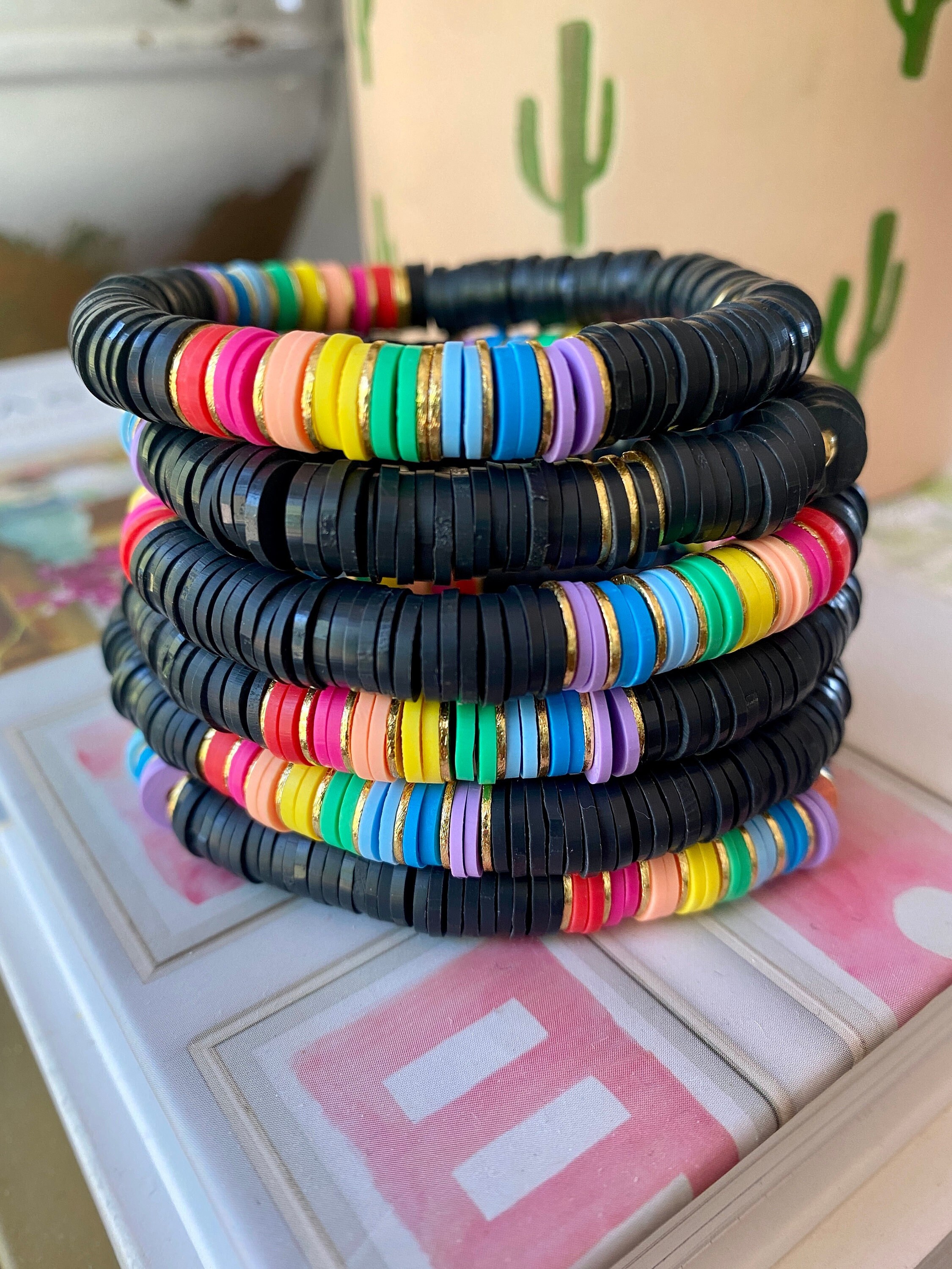Rainbow Clay Bead Bracelet, SUTRAWEAR