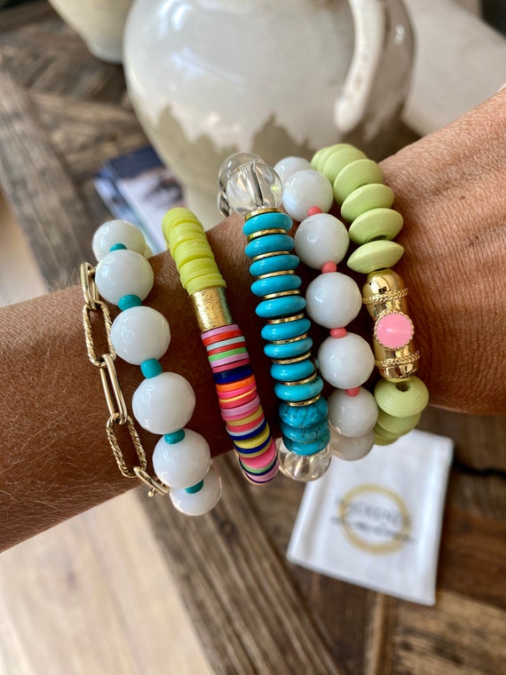 White chunky deals bracelet